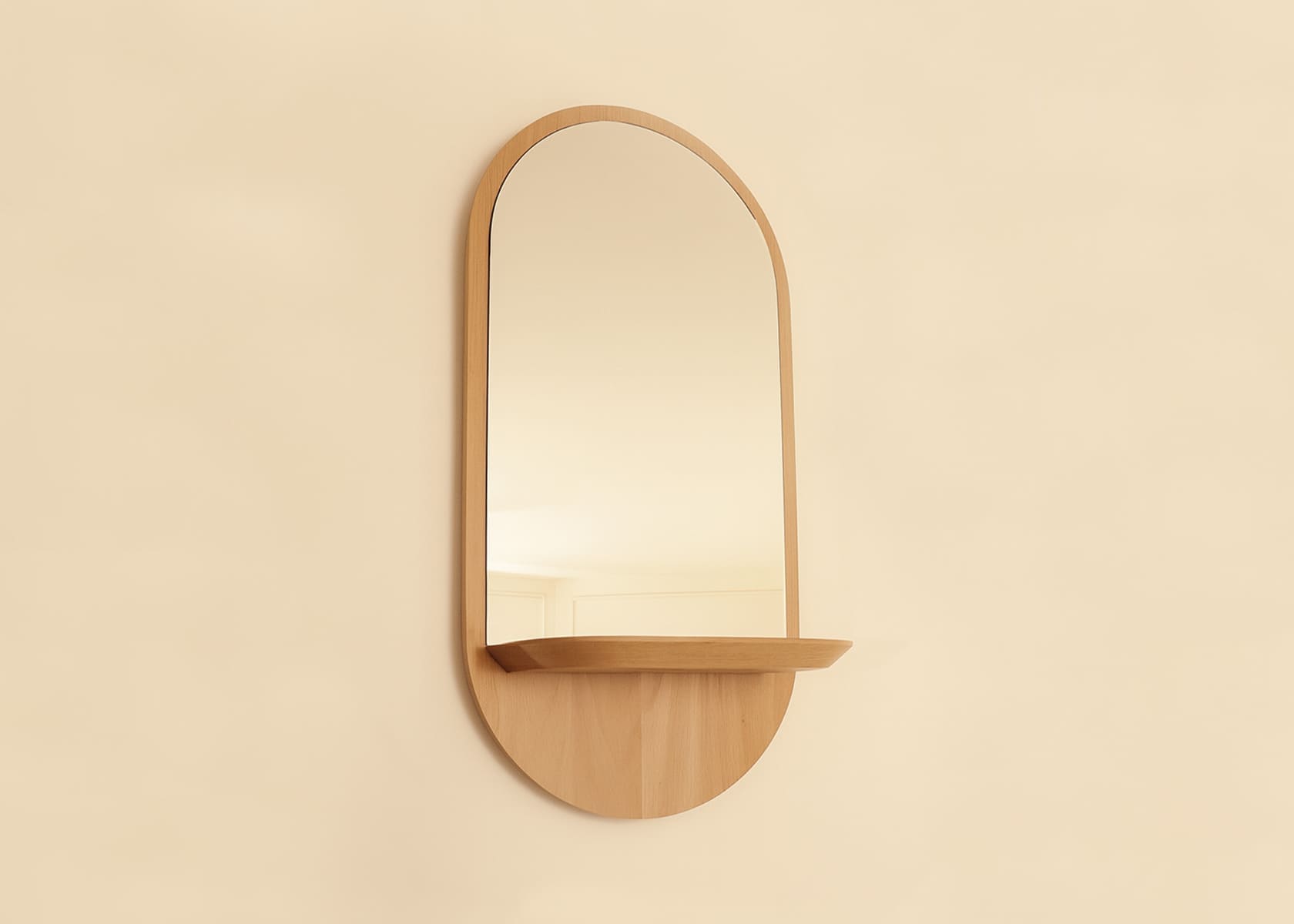Miroir vertical en hêtre x Reine Mère - Le passage - Kipli