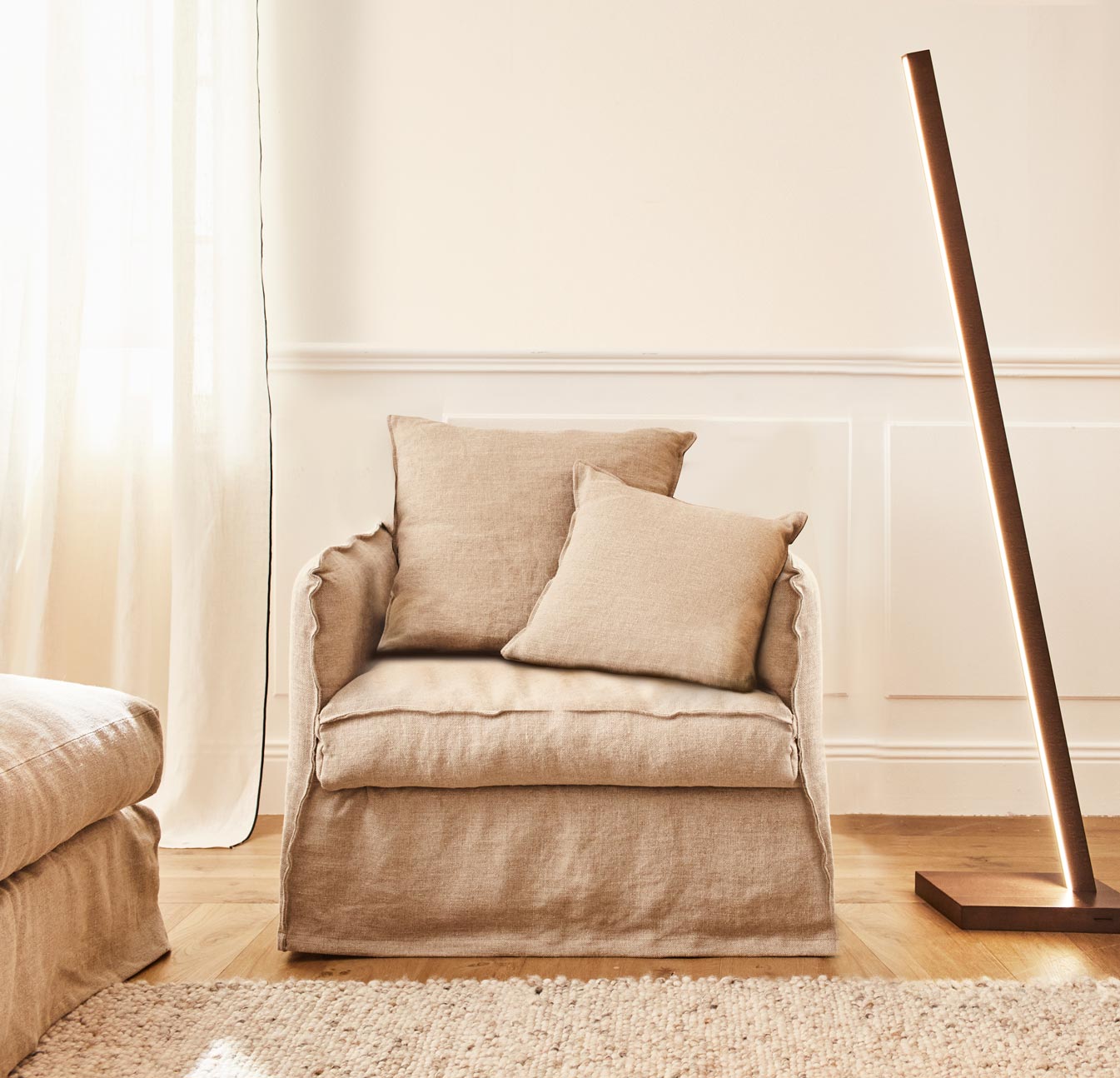 Leinen-Sessel OLIA – Kipli