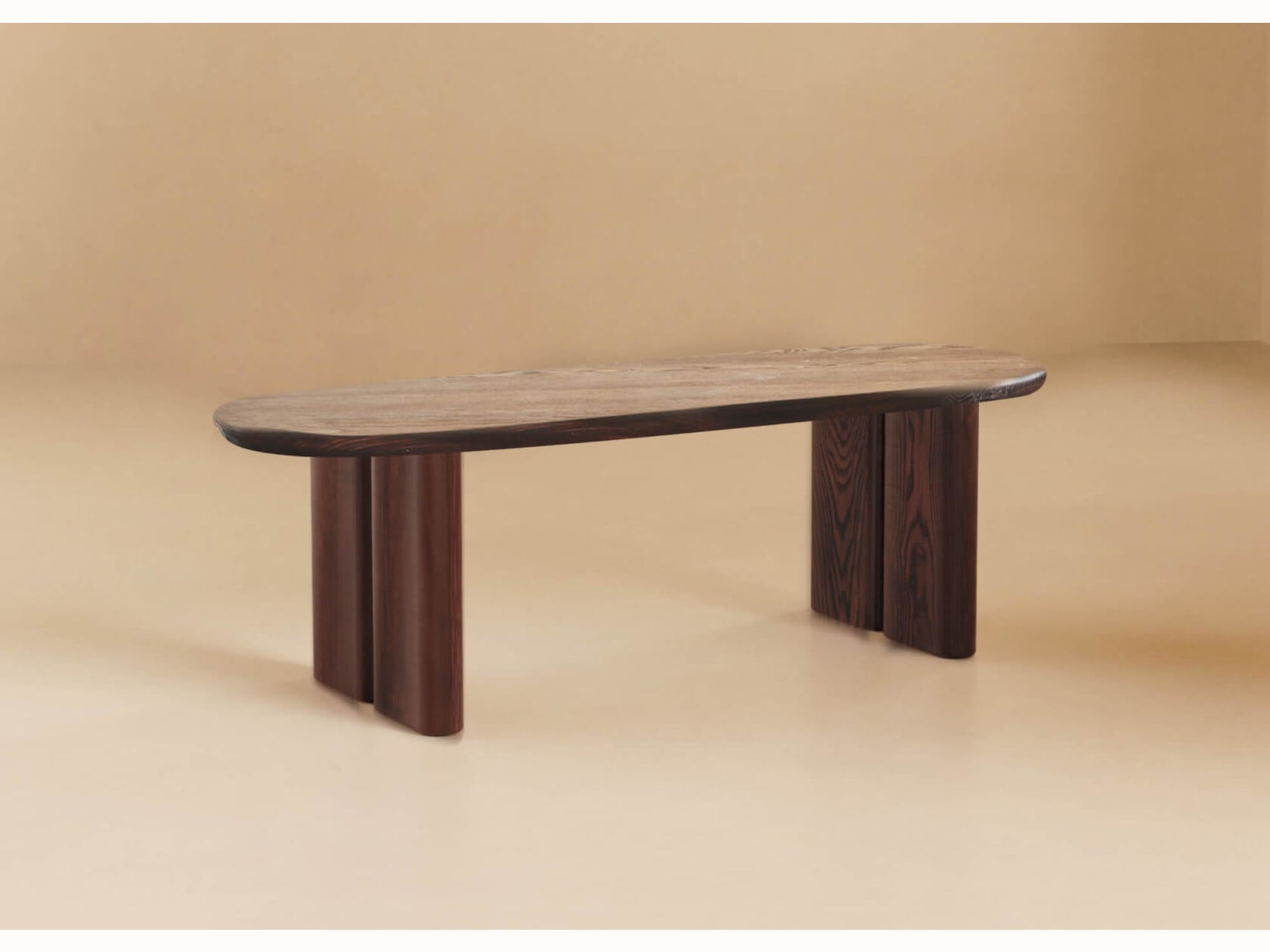 Table basse ovale en bois massif BAOBAB - 120 cm - Kipli