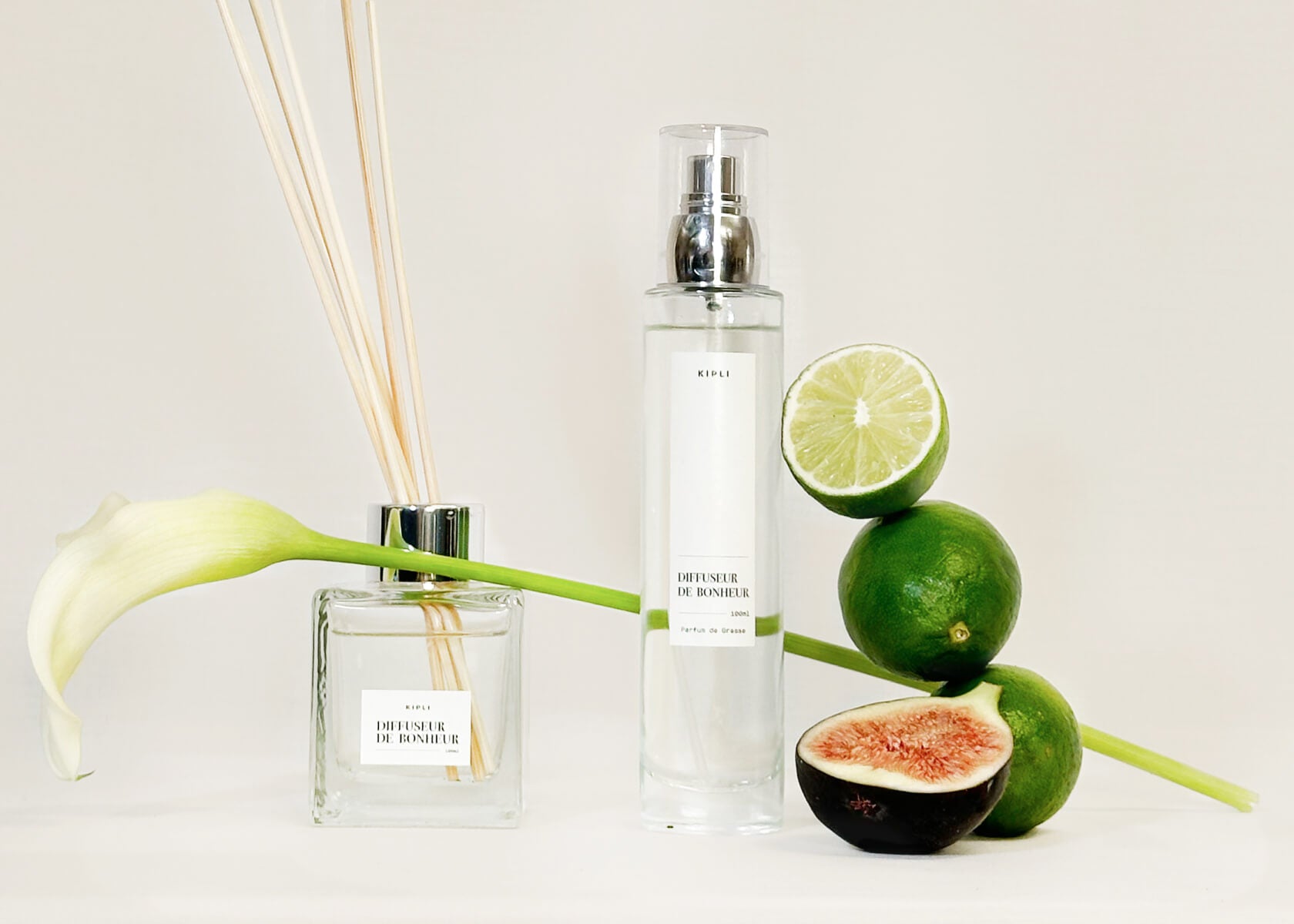 Set "Diffusore di Felicità" - Diffusore a spruzzo e bastoncini - Kipli