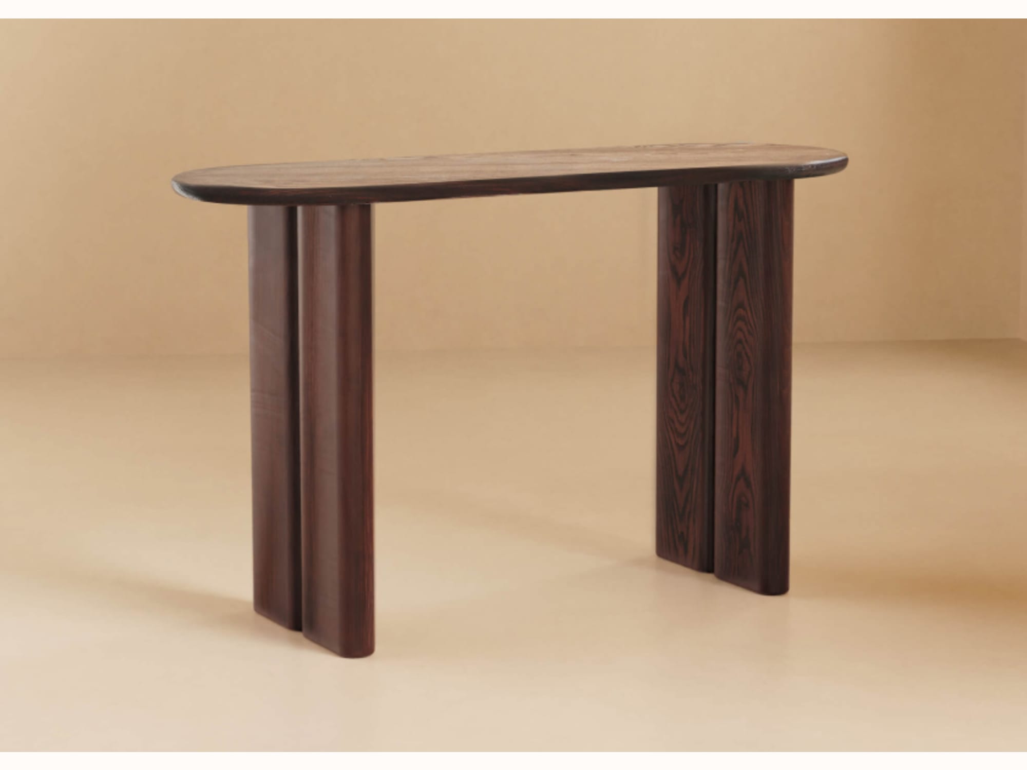 Console ovale en bois massif BAOBAB - 120 cm - Kipli