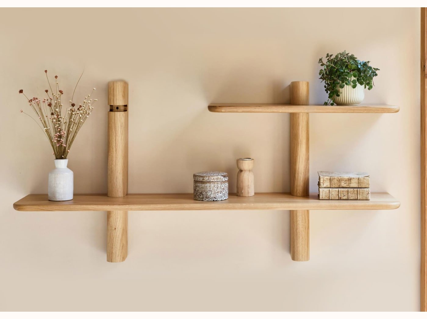 BAOBAB Modular Solid Wood Wall Shelf - 60x120 cm - Kipli