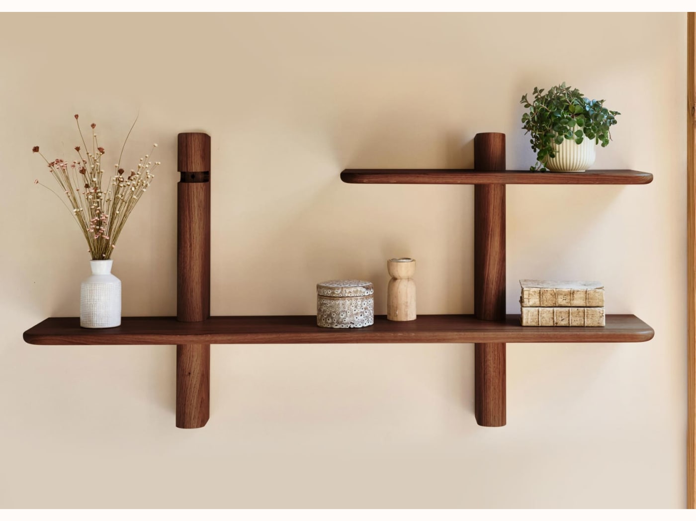 Étagère murale modulable en bois massif BAOBAB - 60x120 cm - Kipli