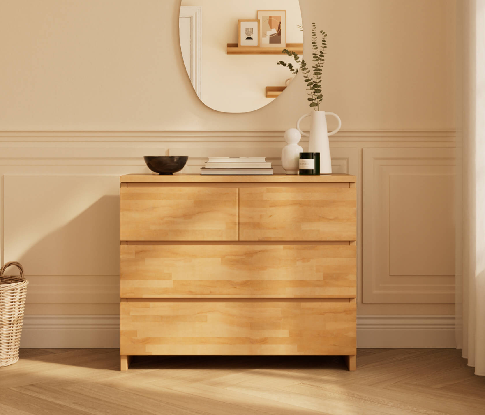 Commode en bois massif AVA - Kipli