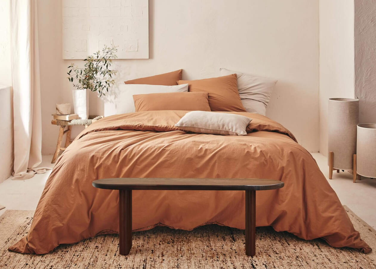 Banc ovale en bois massif BAOBAB - 120 cm - Kipli