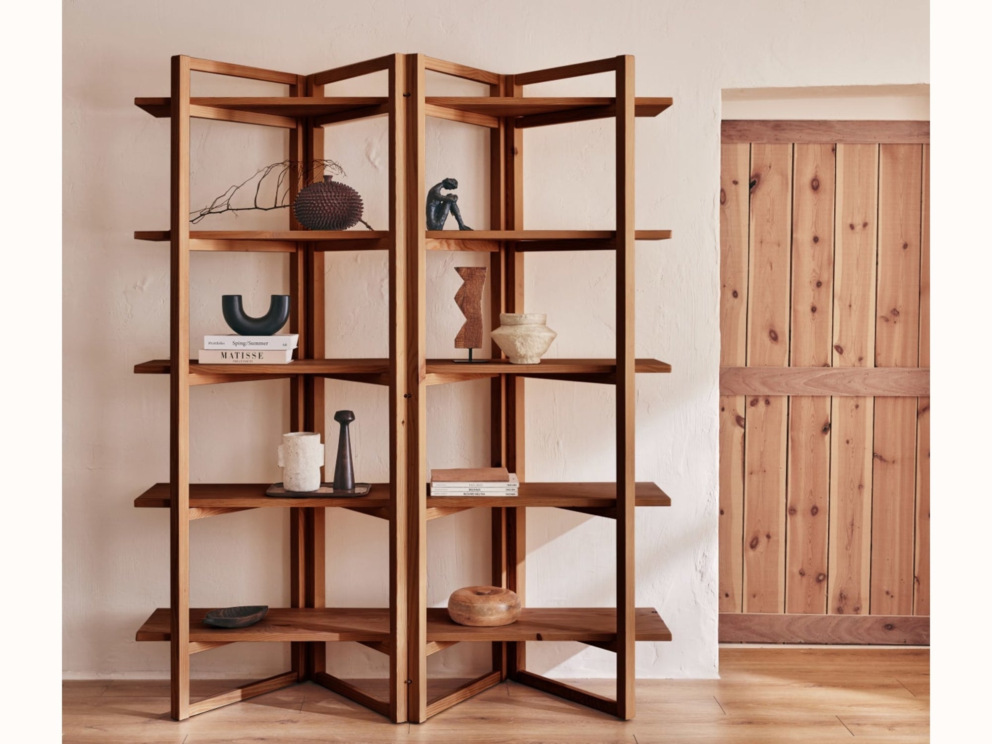 Étagère bibliothèque en bois massif ORI - Kipli