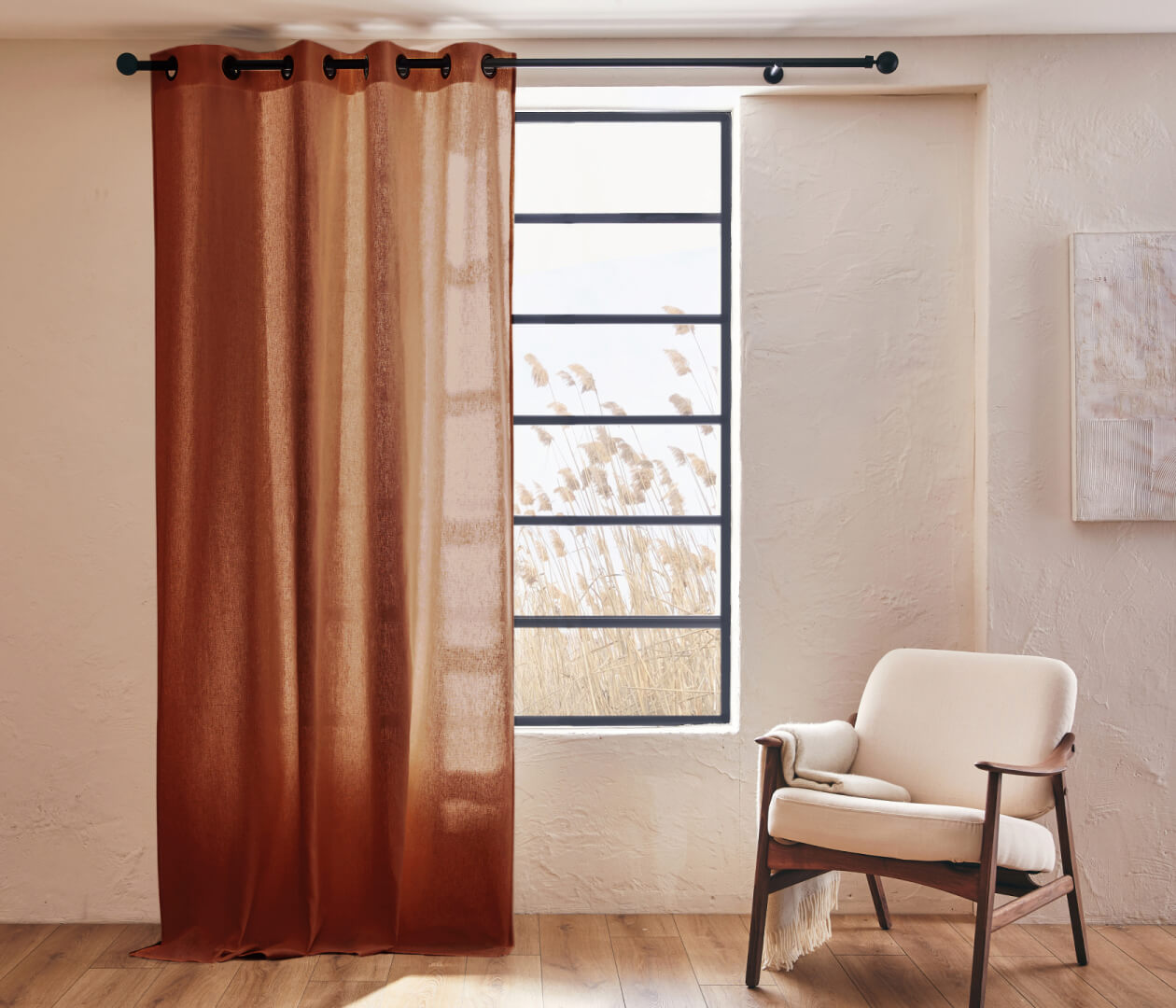 ALYA Natural Linen Curtain - Kipli