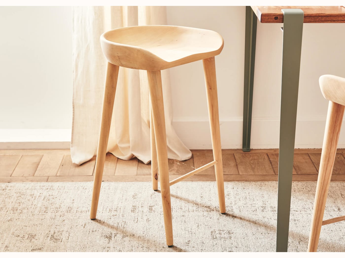 Tabouret en bois LYRA - Kipli