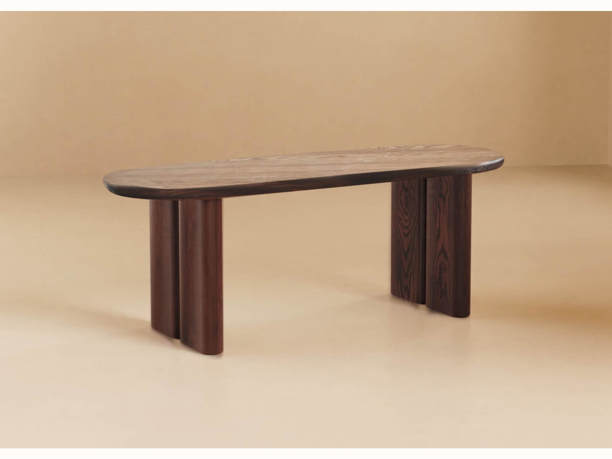 Table basse ovale en bois massif BAOBAB - 120 cm - Kipli
