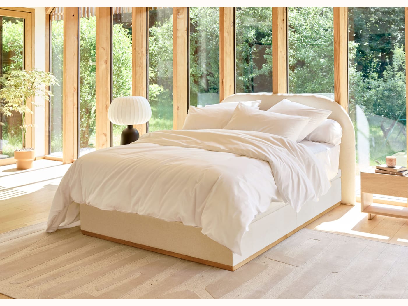 Lit coffre premium en bois massif - LA VOILE - Kipli