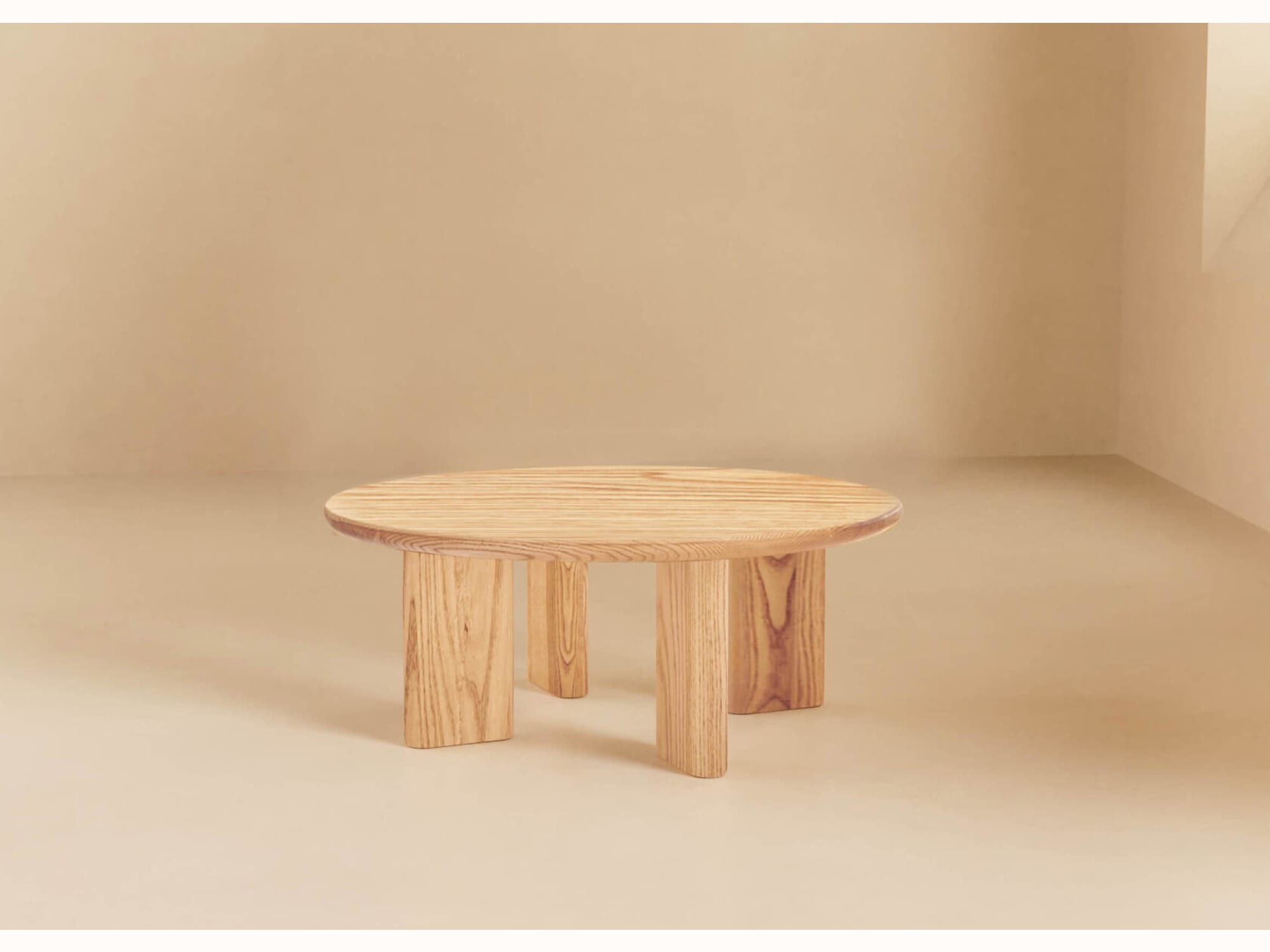Table basse en bois ronde BAOBAB - 90 cm - Kipli