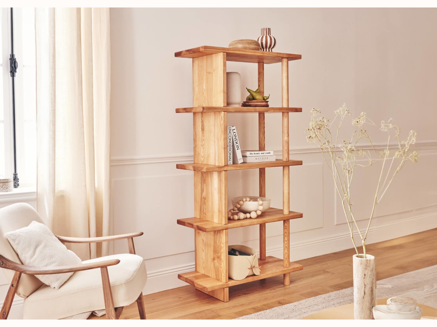 Hoge plank van massief hout TORII - Kipli