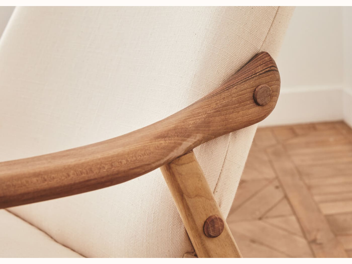 Houten fauteuil LYRA - Kipli