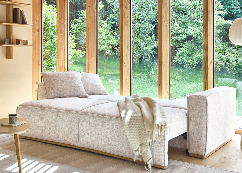 Canapé convertible avec base en bois FOLIA