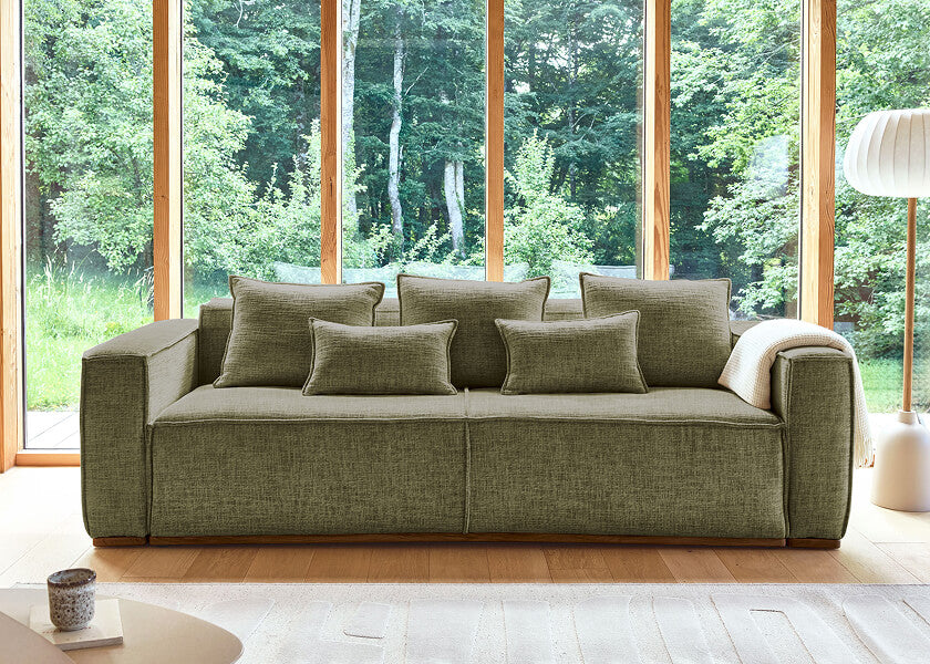 Canapé convertible avec base en bois FOLIA