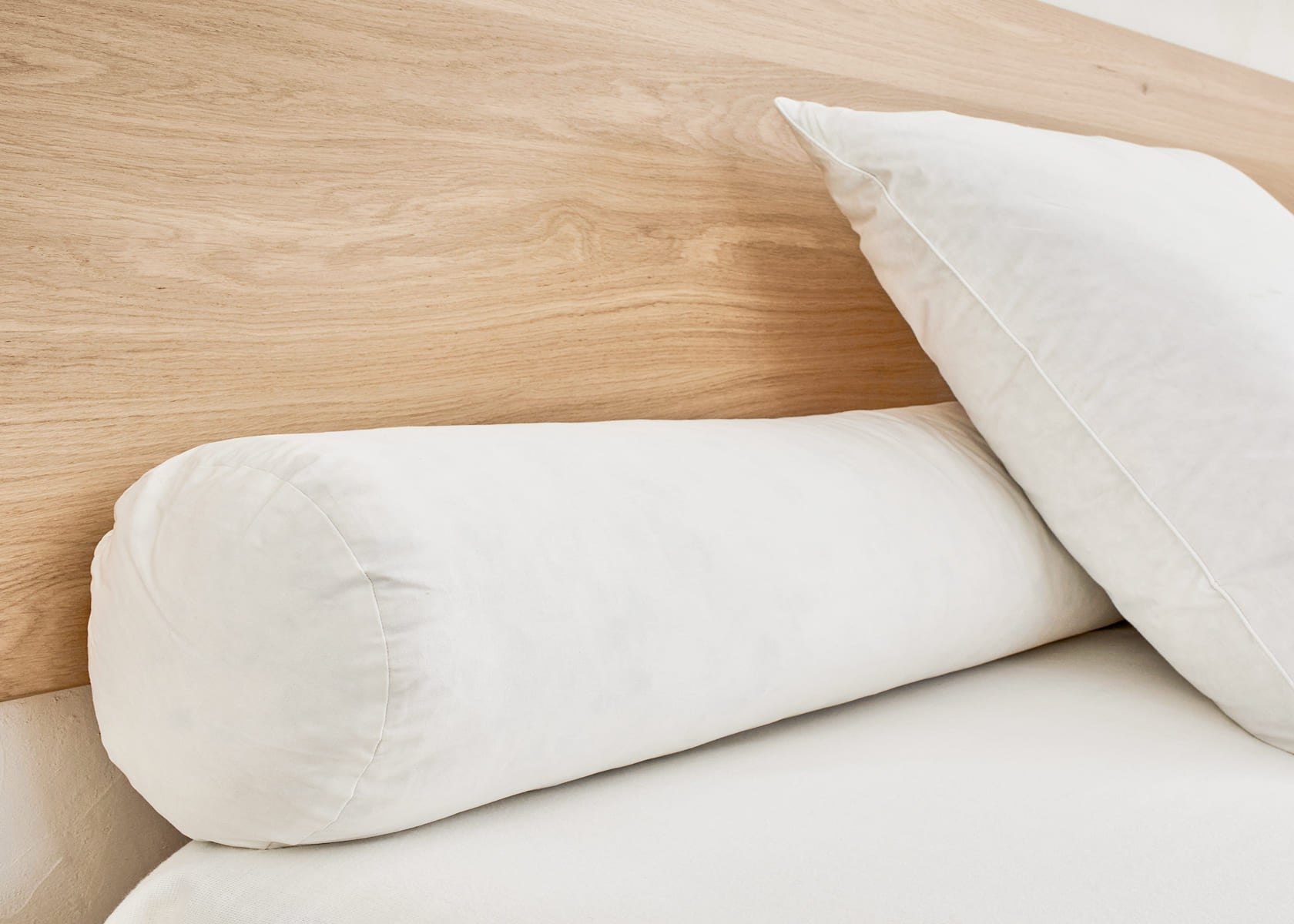 Traversin en plumes et duvet recyclés