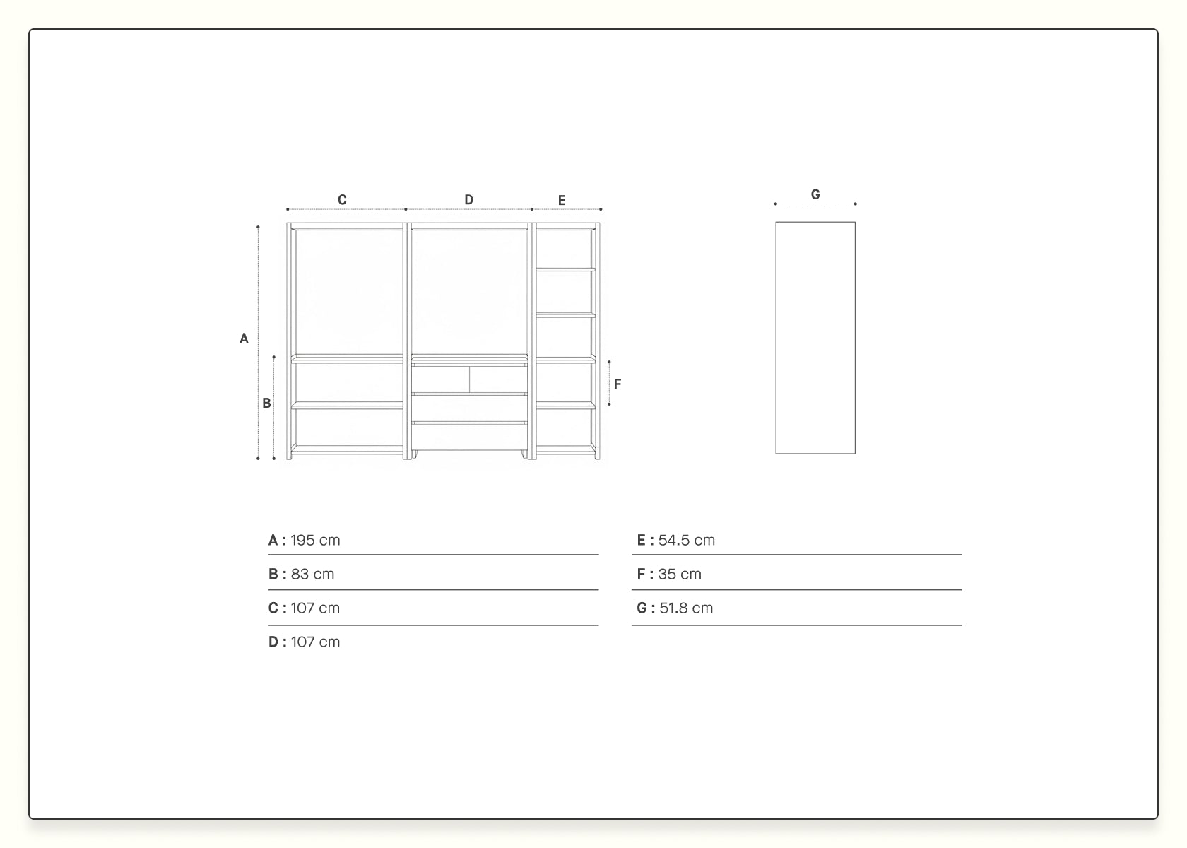 Dressing modulable en bois massif AVA - Kipli
