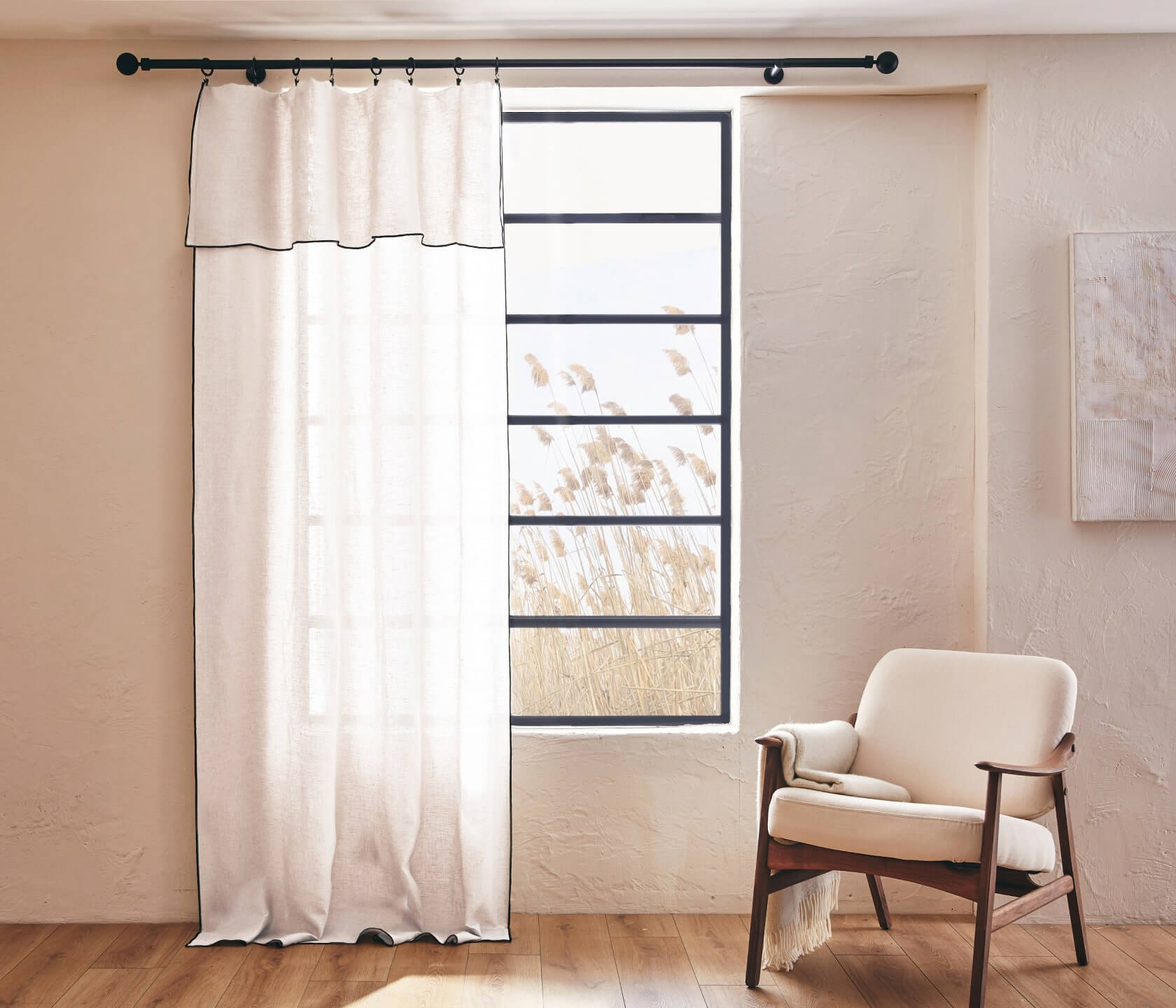 Lightweight LENO Washed Linen Panel Curtain - Kipli