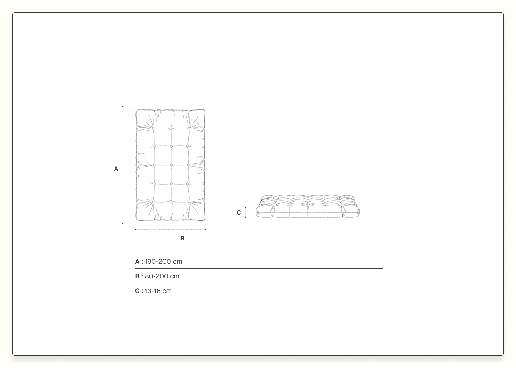 Futon naturel - Kipli