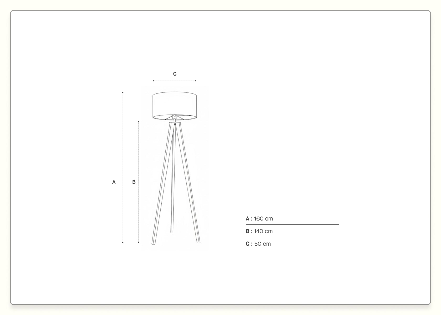 Houten driepootstaande staande lamp NYA - Kipli