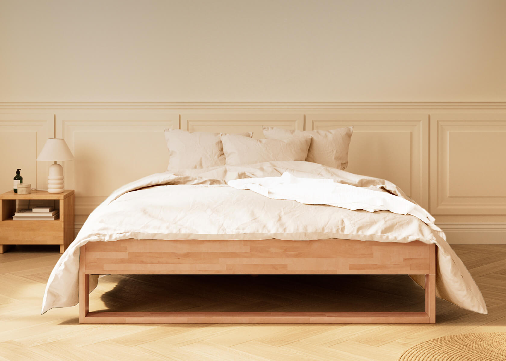 Cama con somier de madera maciza AVA - IT - Kipli