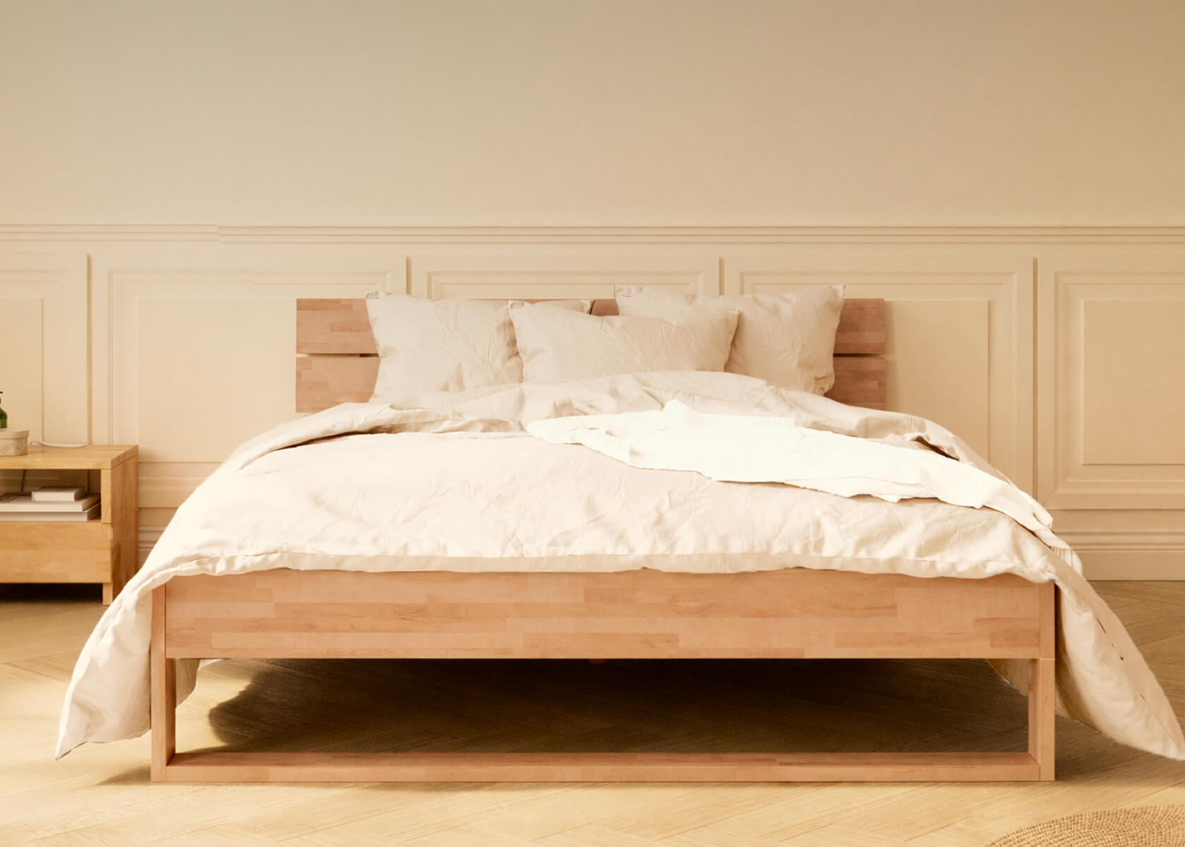 Cama con somier de madera maciza AVA - IT - Kipli