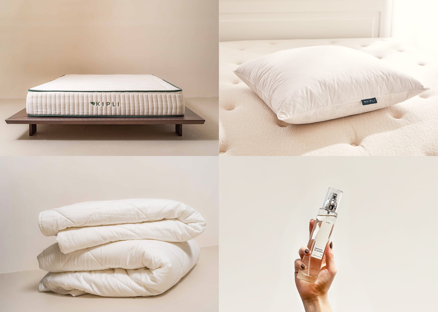 Pack - Grand Reset (Matelas, couette, oreiller, diffuseur) - Kipli