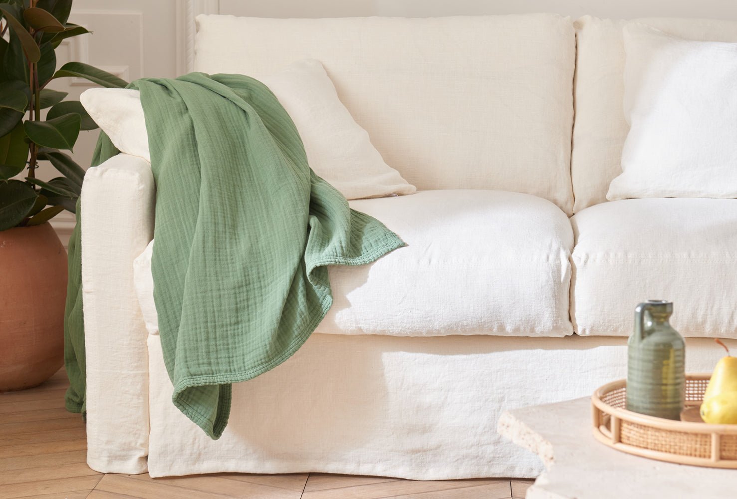 Plaid en gaze de coton biologique TIO - Kipli