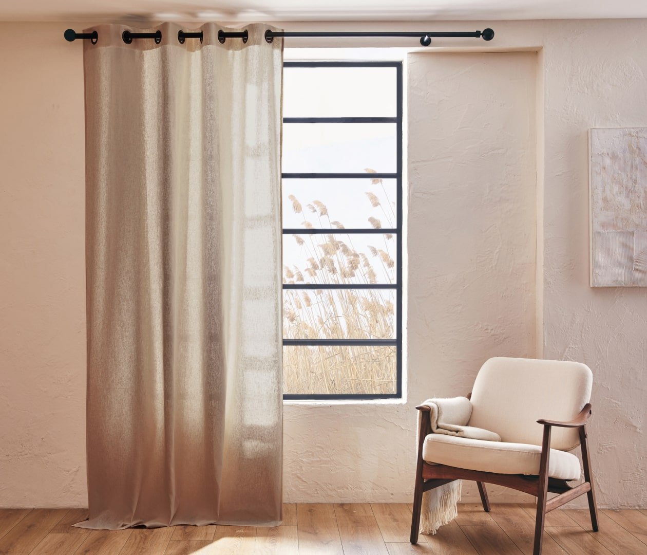ALYA Natural Linen Curtain - Kipli