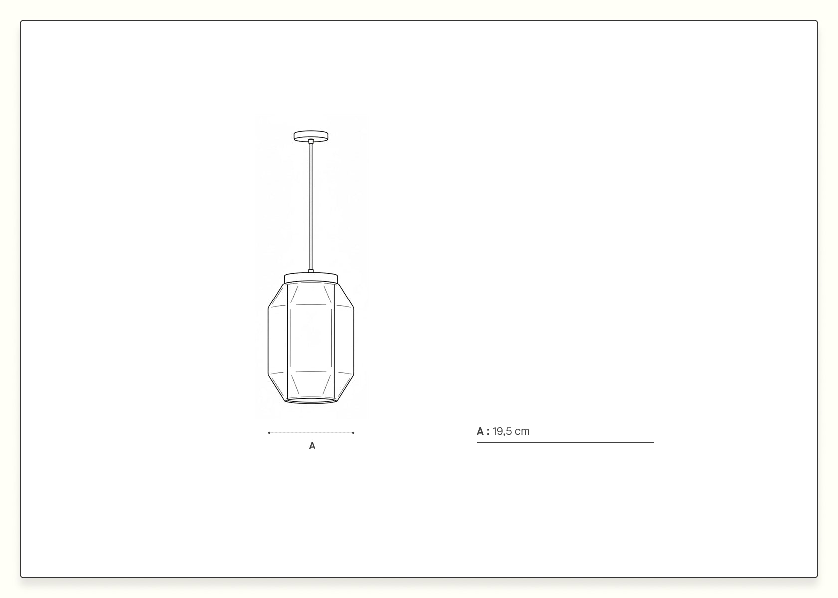 Suspension en verre ADRIA - Kipli