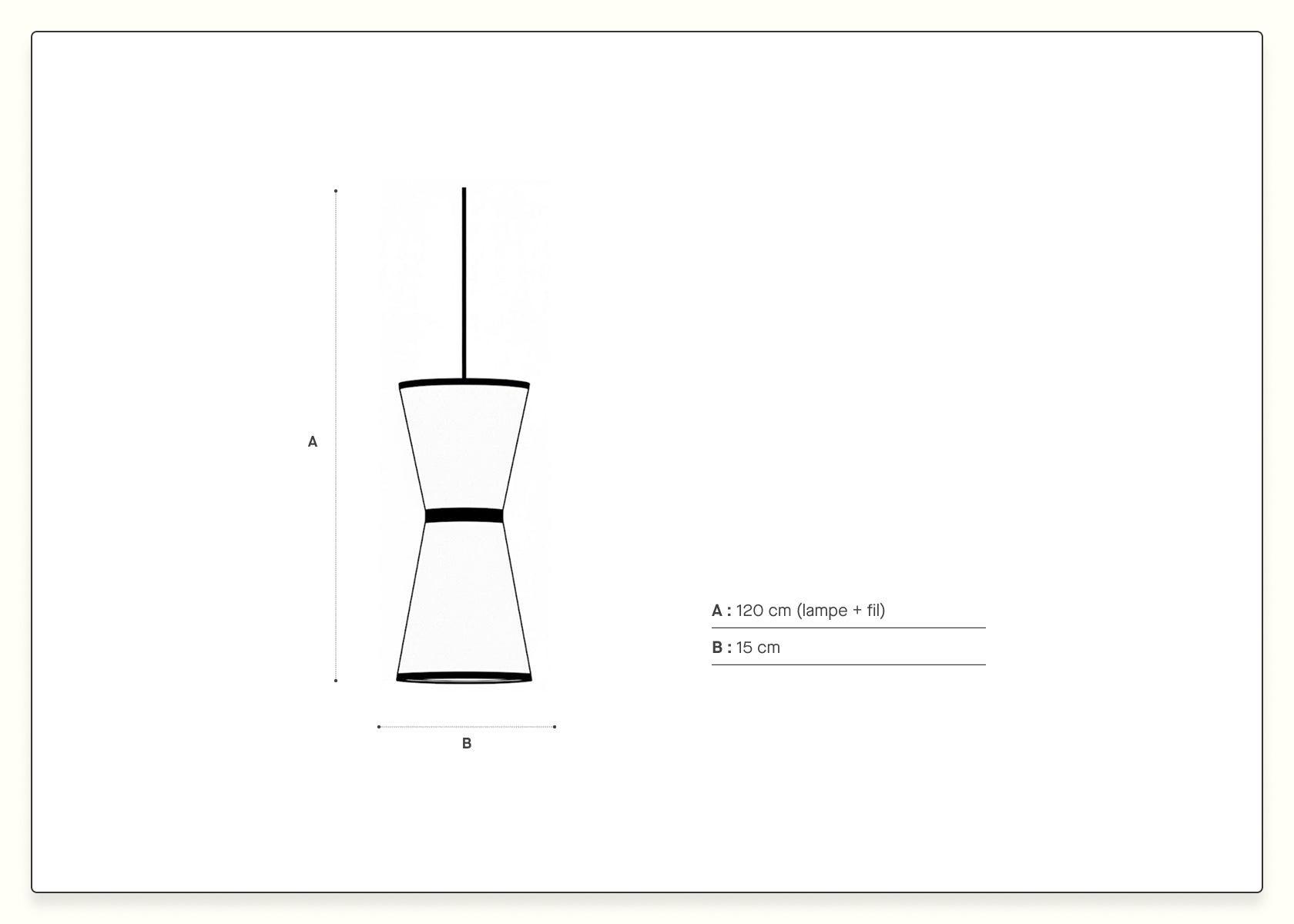 Mini-linnen hanglamp PURE - Kipli