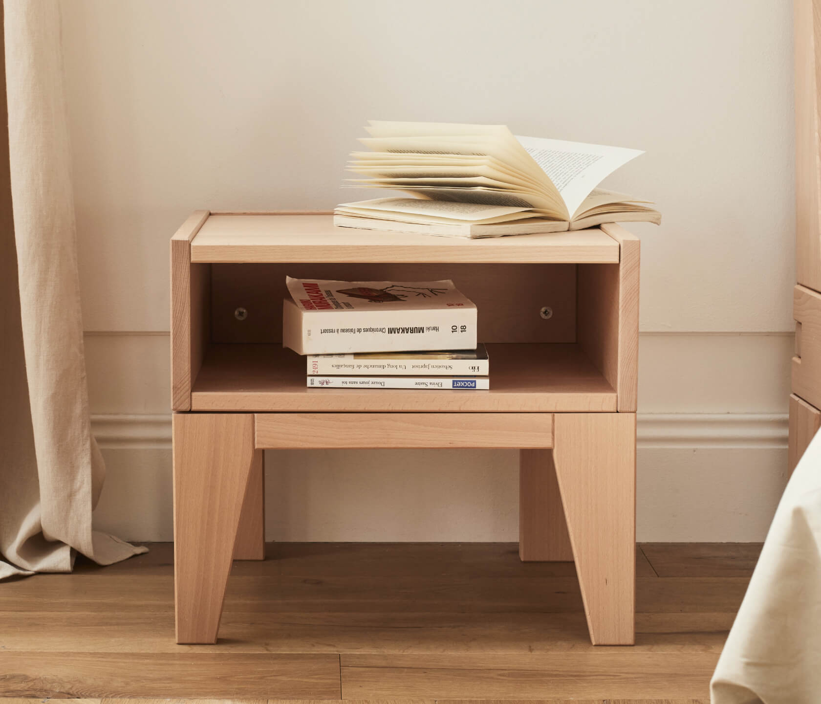 NOVA Solid Wood Nightstand - Kipli
