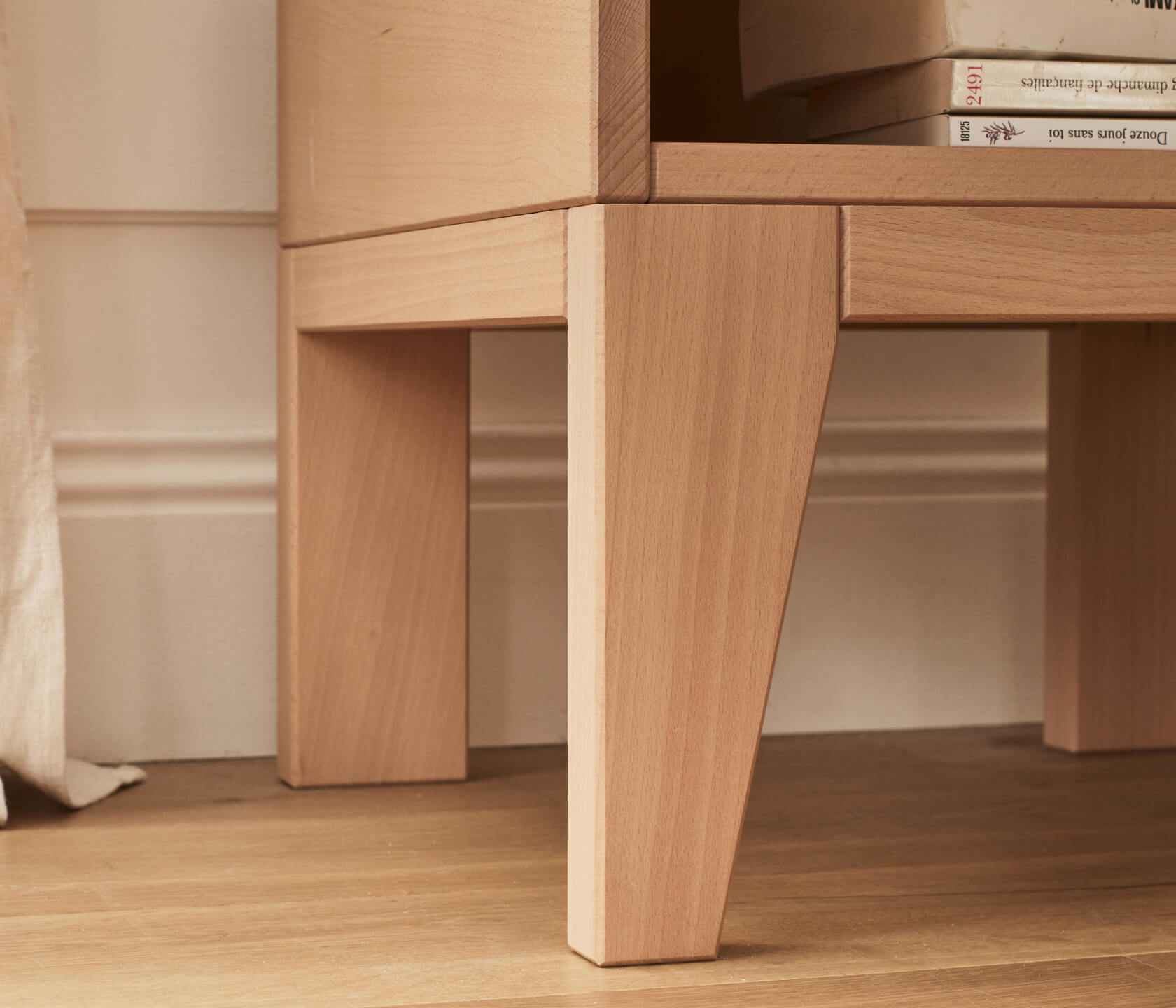 NOVA Solid Wood Nightstand - Kipli