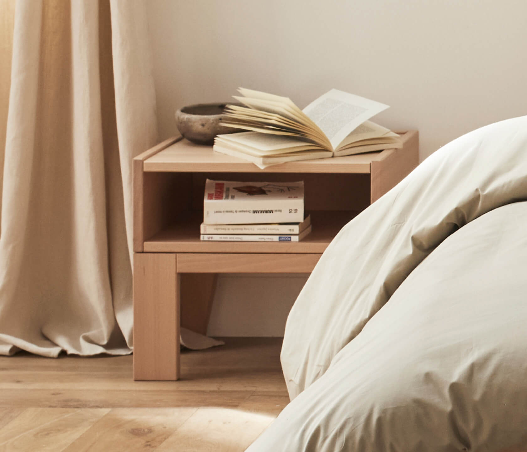 NOVA Solid Wood Nightstand - Kipli
