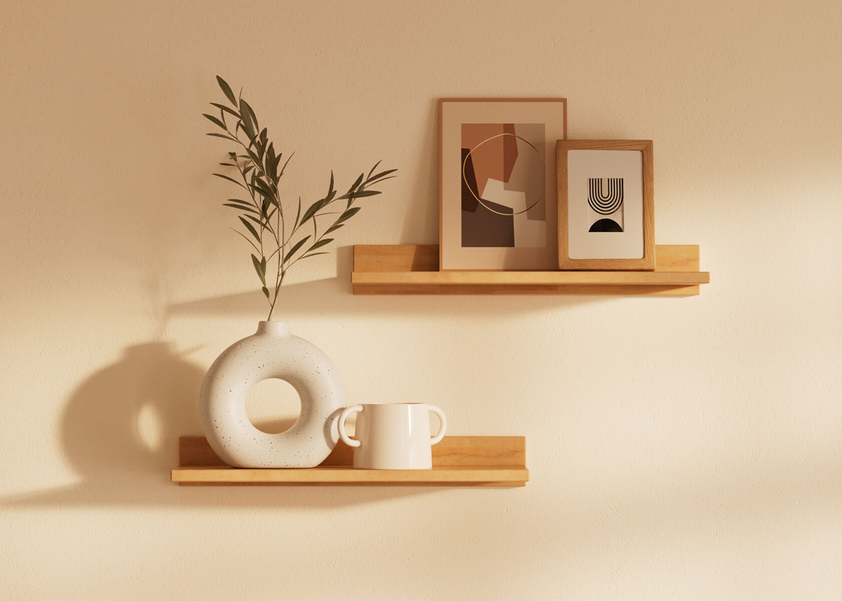 Tablette murale en bois massif AVA - Kipli